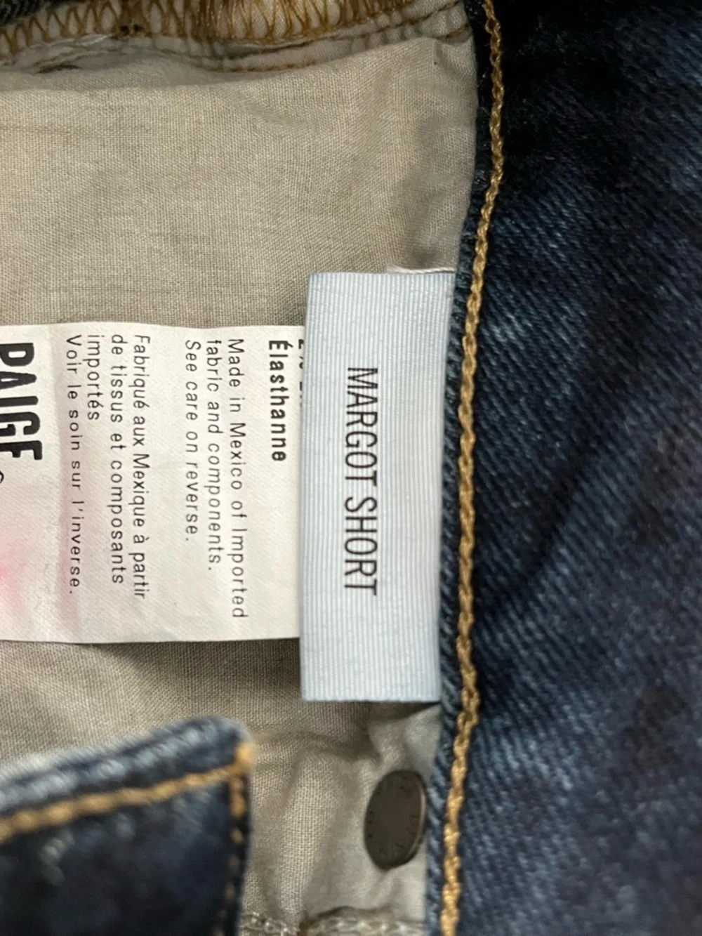 PAIGE: The Margo Dark Blue Denim Cutoff Shorts Sz 26